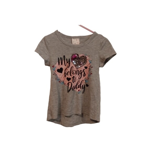 My heart belongs to daddy grey tee - Picture 1 of 3